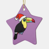 Keel-billing Toucan Santa Keramisch Ornament (Links)