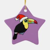 Keel-billing Toucan Santa Keramisch Ornament (Achterkant)