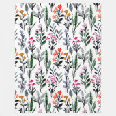 Keel- en naaldsnijwerk trendy waterverf wit fleece deken (Voorkant)