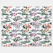 Keel- en naaldsnijwerk trendy waterverf wit fleece deken (Voorkant (Horizontaal))