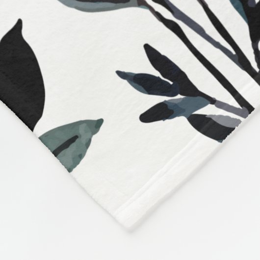 Keel- en naaldsnijwerk trendy waterverf wit fleece deken (Hoek)