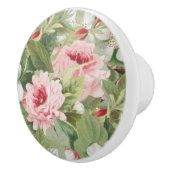 Keel- keramische knol met roze rozen knop (Rechts)