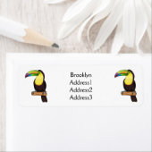 Keel-navelstaarster cartoon etiket (Insitu)