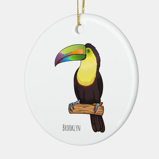 Keel-navelstaarster cartoon keramisch ornament (Links)