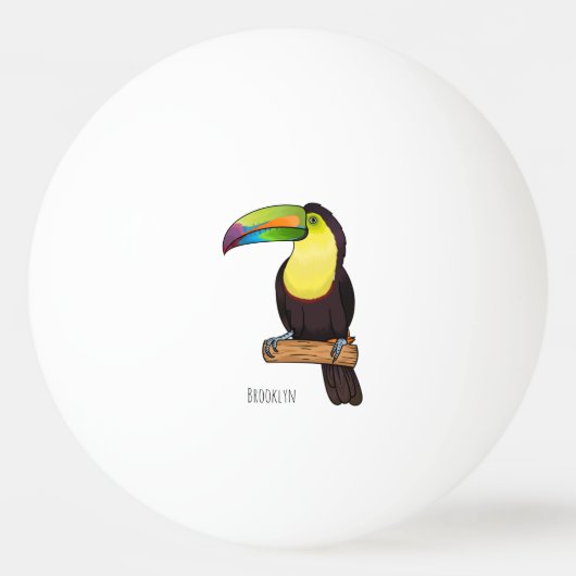 Keel-navelstaarster cartoon pingpongbal (Voorkant)