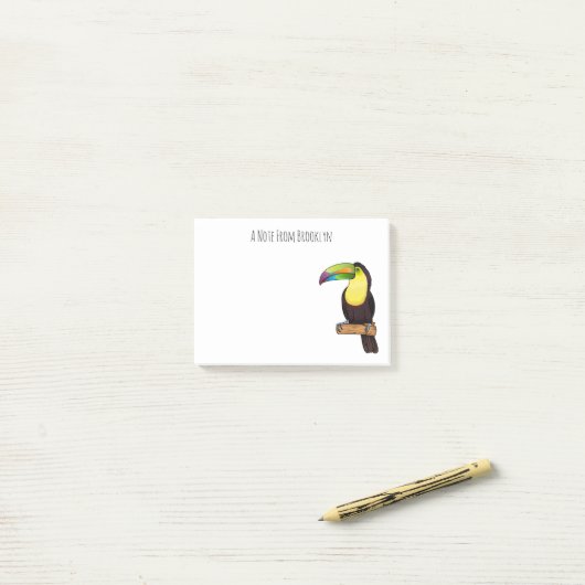 Keel-navelstaarster cartoon post-it® notes (Op bureau)