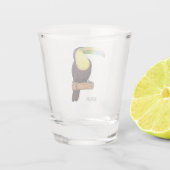 Keel-navelstaarster cartoon shot glas (Achterkant)