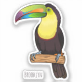 Keel-navelstaarster cartoon sticker (Voorkant)