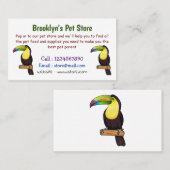 Keel-navelstaarster cartoon visitekaartje (Voorkant / Achterkant)