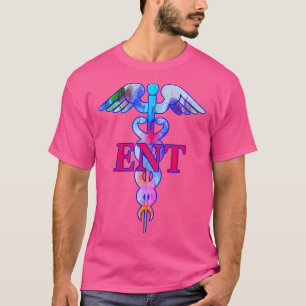 Keel neus keel artsen caduceus otolaryngolo t-shirt