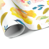 Keel-roze Waterverf Cadeaupapier (Rol Hoek)