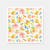 Keel-roze Waterverf Servet (Voorkant)