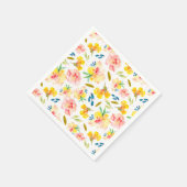 Keel-roze Waterverf Servet (Hoek)