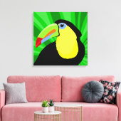 Keel Toucan Art Canvas Afdruk (Insitu (Woonkamer))