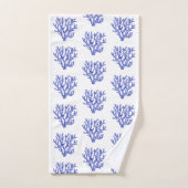 Keel van blauw en wit zee bad handdoek (Handdoek)