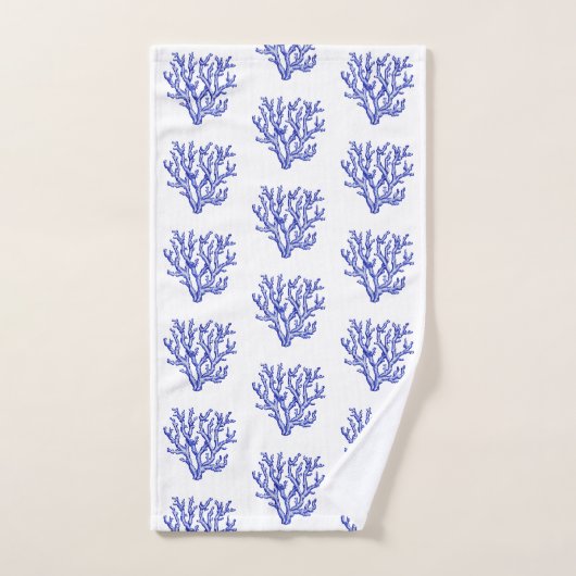 Keel van blauw en wit zee bad handdoek (Handdoek)