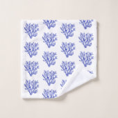 Keel van blauw en wit zee bad handdoek (Wasdoekje)