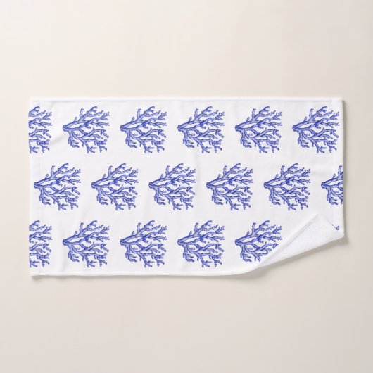 Keel van blauw en wit zee bad handdoek (Handdoek)