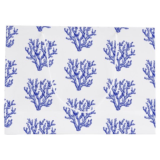 Keel van blauw en wit zee groot cadeauzakje (Achterkant)