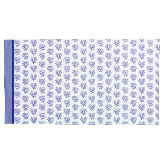 Keel van blauw en wit zee kussensloop (Voorkant-Links)