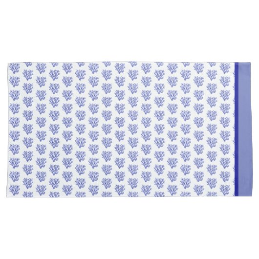Keel van blauw en wit zee kussensloop (Voorkant-Rechts)