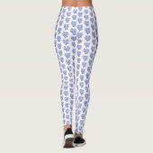 Keel van blauw en wit zee leggings (Achterkant)