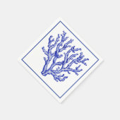 Keel van blauw en wit zee servet (Hoek)