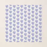 Keel van blauw en wit zee sjaal<br><div class="desc">Deze stijlvolle afdruk is voorzien van een blauwe en witte koraalafdruk van het zee. Een stijlvolle manier om je klooster op te kleden.</div>