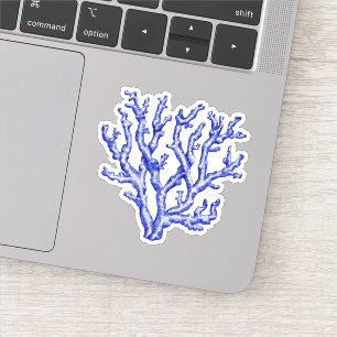 Keel van blauw en wit zee sticker