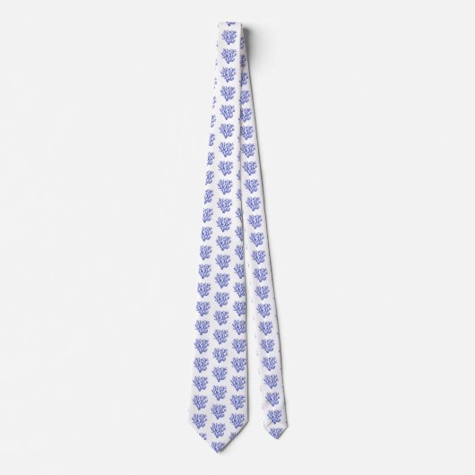 Keel van blauw en wit zee stropdas (Voorkant)