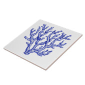 Keel van blauw en wit zee tegeltje (Zijkant)