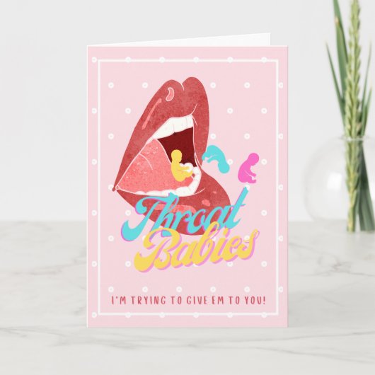 Keelbaby's, proberen ze aan jou te geven feestdagen kaart (Voorkant)