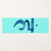 Keelchakra genezing yogamat (Voorkant (horizontaal))