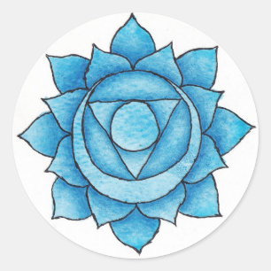 Keelchakra-Sticker Ronde Sticker