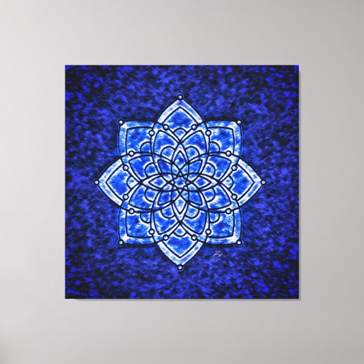 Keelchakra Vibrationele Healing Therapie Canvas Afdruk (Voorkant)