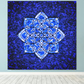 Keelchakra Vibrationele Healing Therapie Canvas Afdruk (Insitu (Houten vloer))