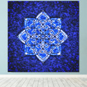 Keelchakra Vibrationele Healing Therapie Canvas Afdruk (Insitu (Houten vloer))