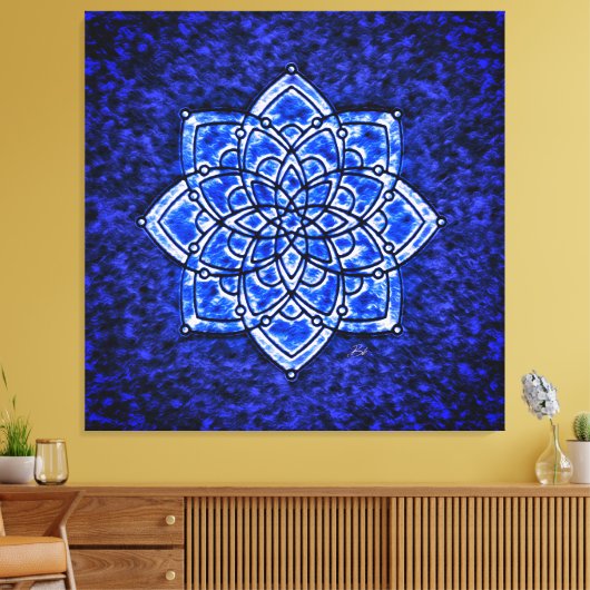 Keelchakra Vibrationele Healing Therapie Canvas Afdruk (Insitu (Woonkamer))