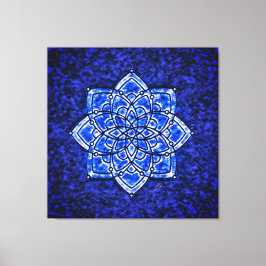 Keelchakra Vibrationele Healing Therapie Canvas Afdruk