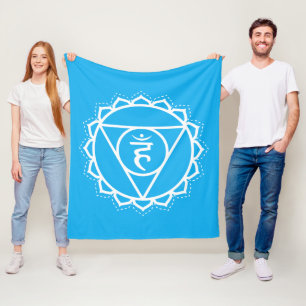 keelchakra   Vishuddha   Blauwe meditatie Fleece Deken
