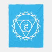 keelchakra | Vishuddha | Blauwe meditatie Fleece Deken (Voorkant)