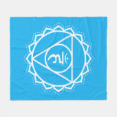 keelchakra | Vishuddha | Blauwe meditatie Fleece Deken (Voorkant (Horizontaal))