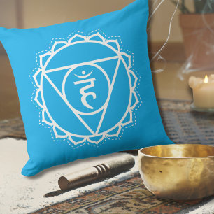 keelchakra   Vishuddha   Blauwe meditatie Kussen