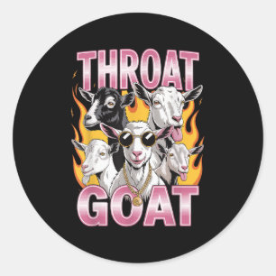 Keelgeit Grappig Offensief Volwassen Graphic Sarca Ronde Sticker