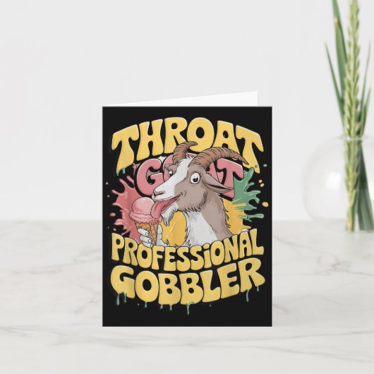 Keelgeit Professionele Gobbler Retro Ongepast Kaart (Voorkant)