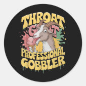 Keelgeit Professionele Gobbler Retro Ongepast Ronde Sticker (Voorkant)