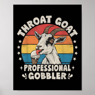 Keelgeitenretro ongepaste volwassen humor grappig poster