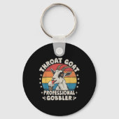 Keelgeitenretro ongepaste volwassen humor grappig sleutelhanger (Voorkant)