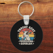 Keelgeitenretro ongepaste volwassen humor grappig sleutelhanger (Voorkant)