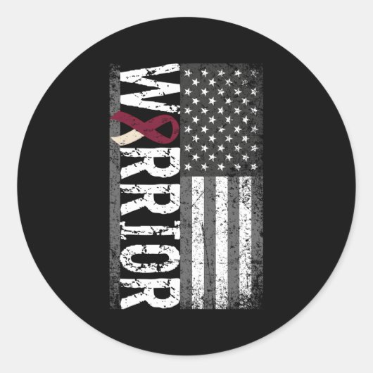 Keelkanker Mondhalskanker Voorlichting over kanker Ronde Sticker (Voorkant)